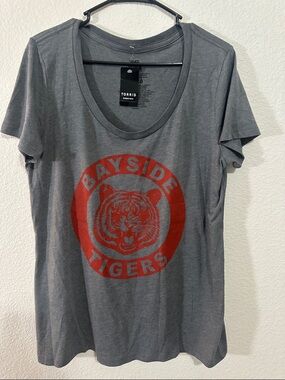 torrid Gray Tee with Red Bayside Tigers Graphic